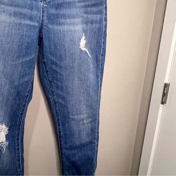 Madewell Jeans The High Rise Slim Boy Distressed Fray Hem Boyfriend Trend Casual - Picture 6 of 12